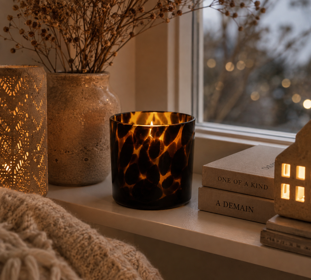 Windlicht Tortoise Goud | Luxe Glazen Waxinelichthouder