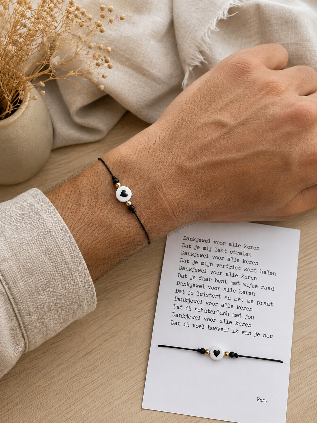 Armbandplezier Dankjewel Voor Alle Keren | Armband Met Kaart