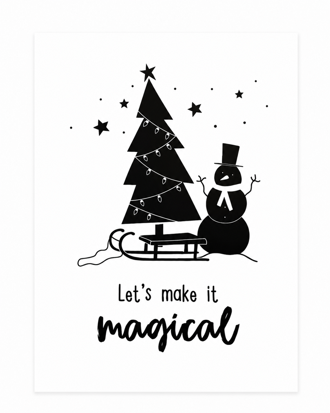 Mini Kaartje Let's Make It Magical | Kerst Cadeaukaartje