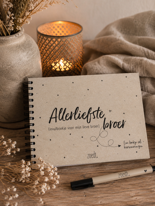 Invulboekje Voor De Allerliefste Broer | Persoonlijk Cadeauboekje