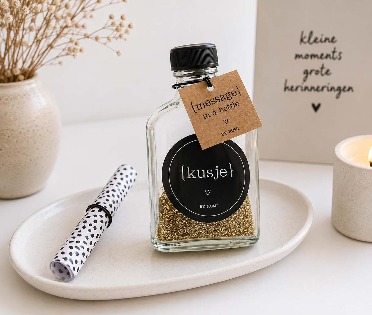 Message In A Bottle Kusjes | Flesje Met Persoonlijke Boodschap