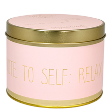 Afbeelding in Gallery-weergave laden, Soja kaars - Note to self: relax