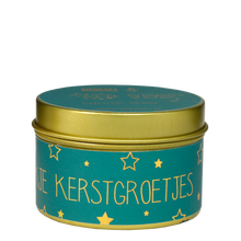 Afbeelding in Gallery-weergave laden, Soja kaars - Een blikje kerstgroetjes