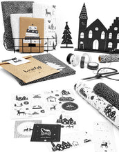 Afbeelding in Gallery-weergave laden, Kerstset - kerkje, slee en boompje