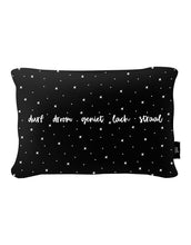 Afbeelding in Gallery-weergave laden, Buitenkussen - Zwart patroon en tekst - Lounge&Lifestyle