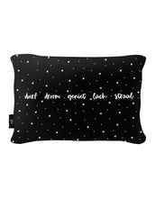 Afbeelding in Gallery-weergave laden, Buitenkussen - Zwart patroon en tekst - Lounge&Lifestyle