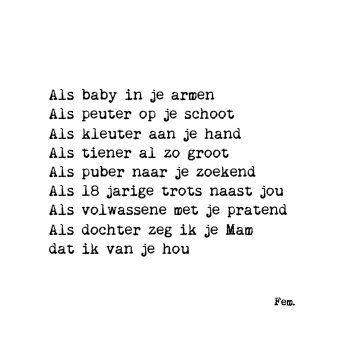 Houtpleziertje Als Baby In Je Armen | Houten Tekstblok Voor Mama