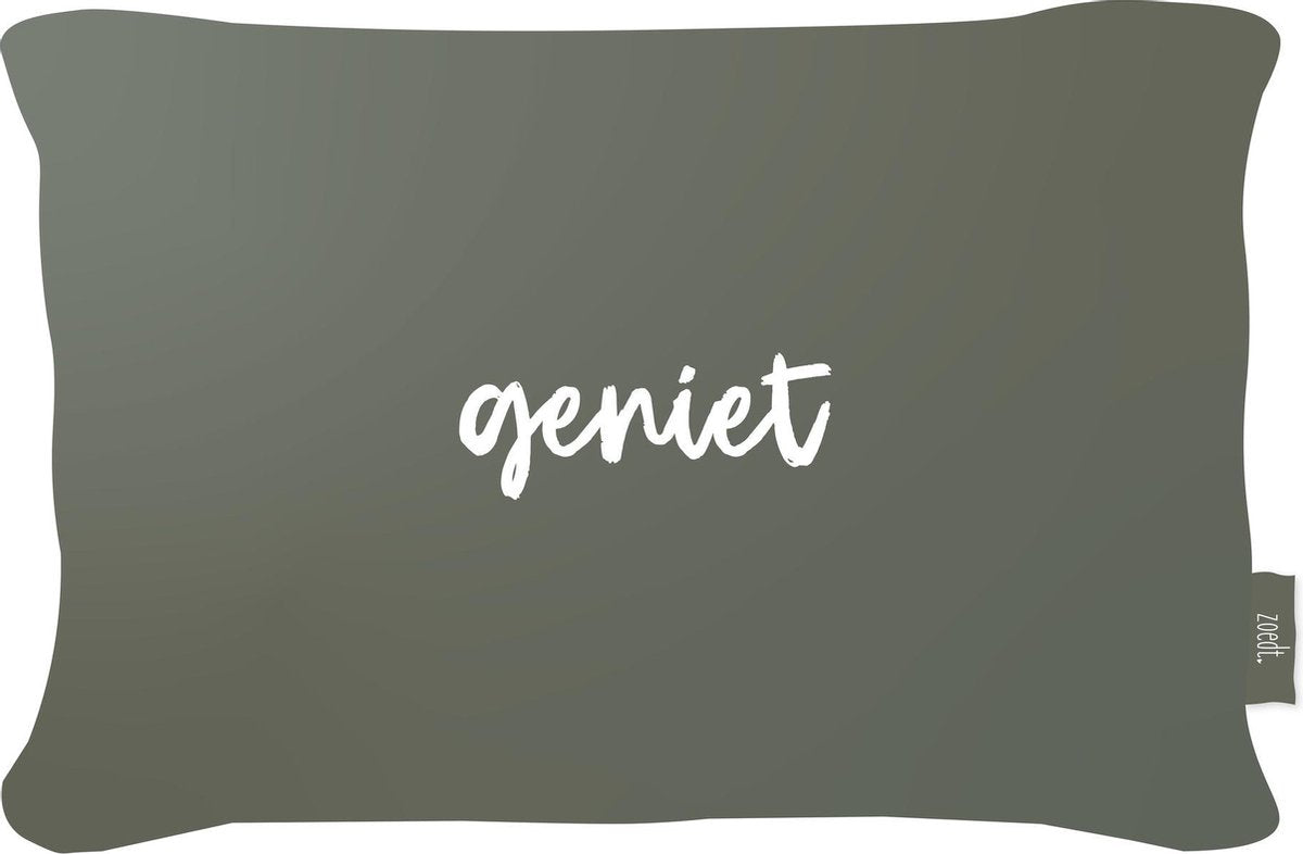 Waterafstotend Buitenkussen Geniet | Dubbelzijdig 40x60 cm