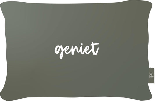 Waterafstotend Buitenkussen Geniet | Dubbelzijdig 40x60 cm