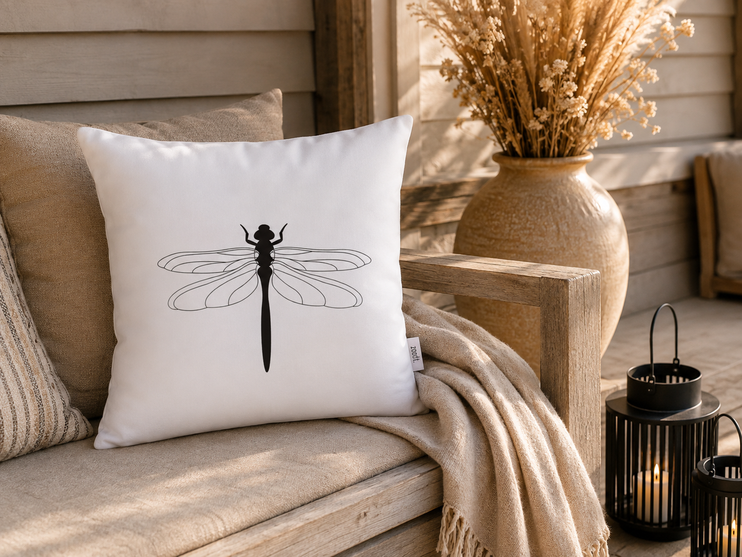 Buitenkussen Libelle | Waterafstotend Sierkussen 40x40 cm