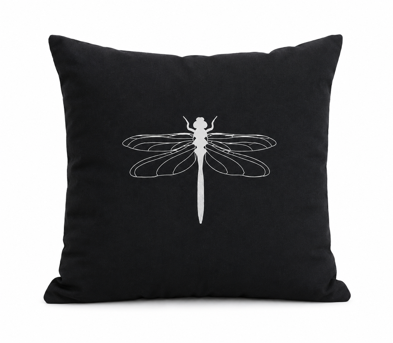 Sierkussen Libelle Zwart | Scandinavische Woondecoratie 40x40 cm
