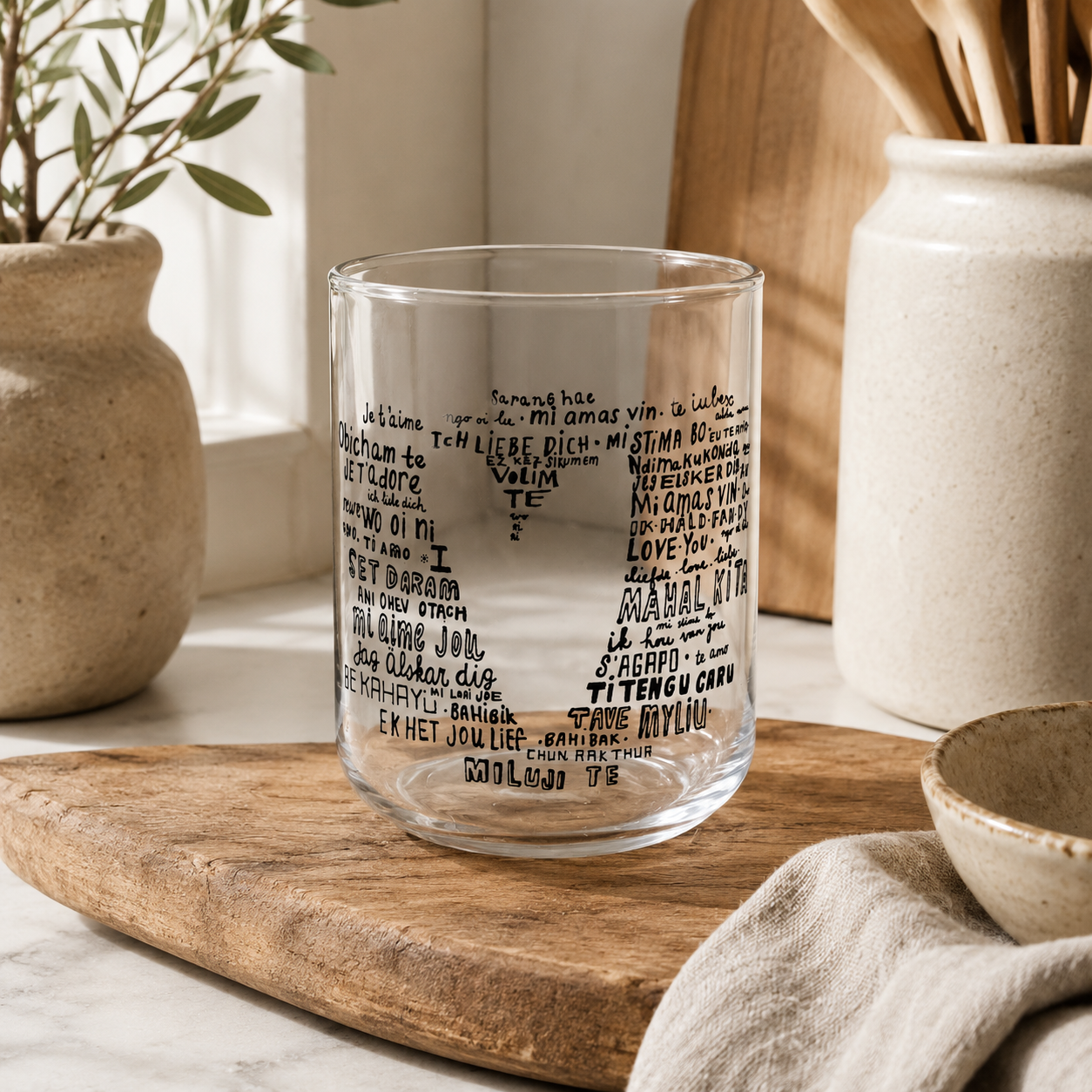 VT Wonen Longdrinkglas Liefde | Ik Hou Van Jou in 100 Talen