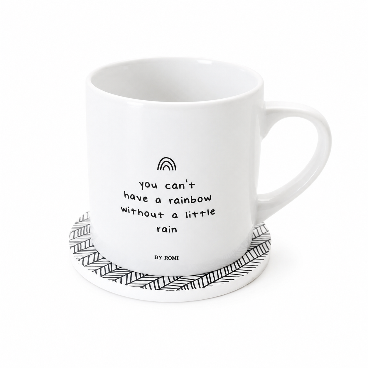 Mok You Can't Have A Rainbow Without A Little Rain | Inclusief Doosje & Kaartje