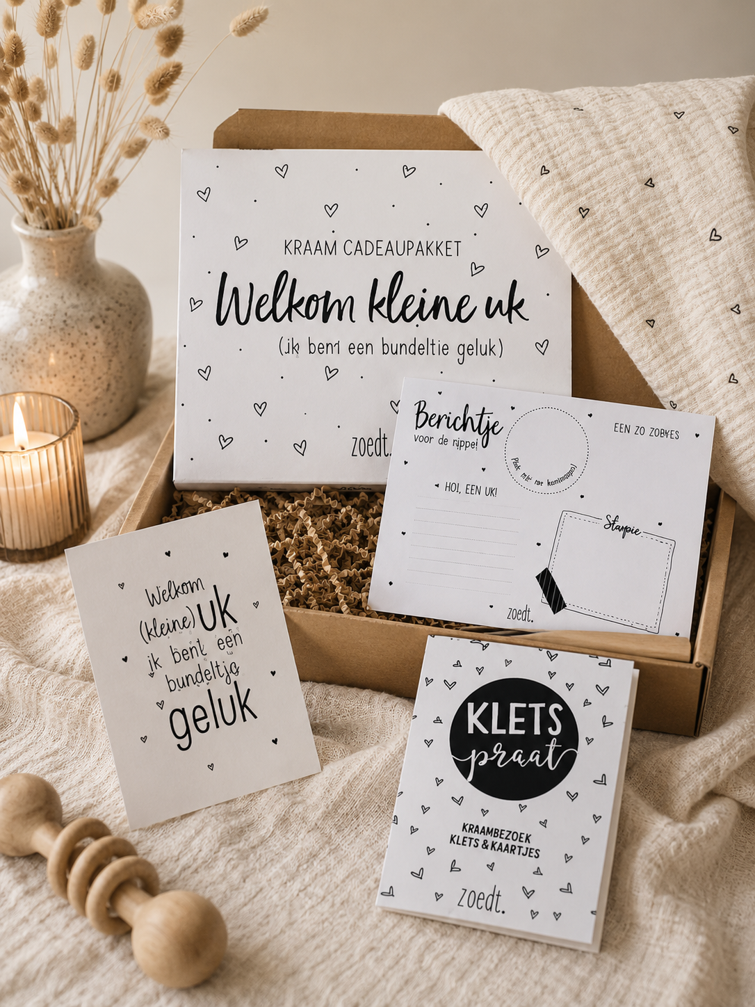 Kraamcadeaupakket Welkom Kleine Uk | Compleet Babycadeau