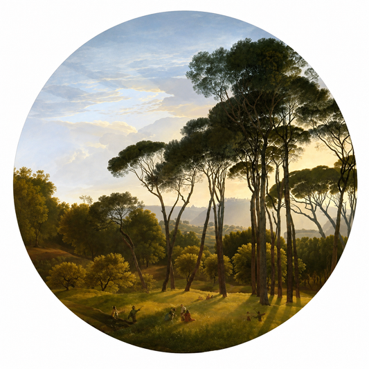 Muurcirkel Boslandschap | Natuurlijke Wanddecoratie 30 cm