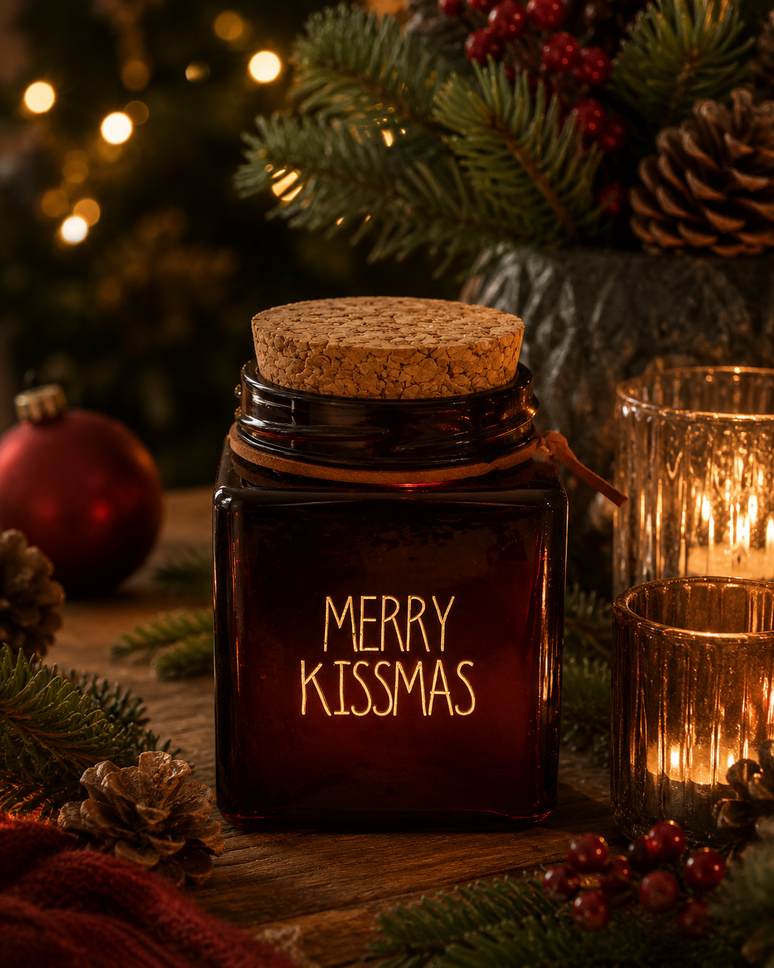 Sojakaars Merry Kissmas | Winter Wood Geurkaars