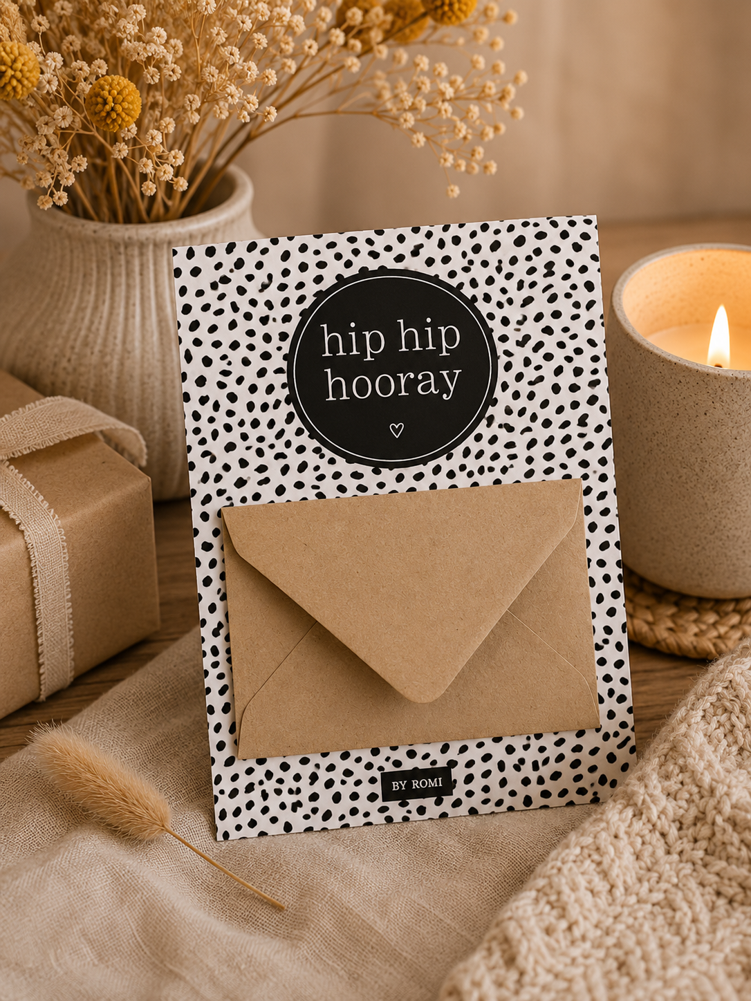 Geldkaart Hip Hip Hooray | Origineel Geldcadeau Met Envelop