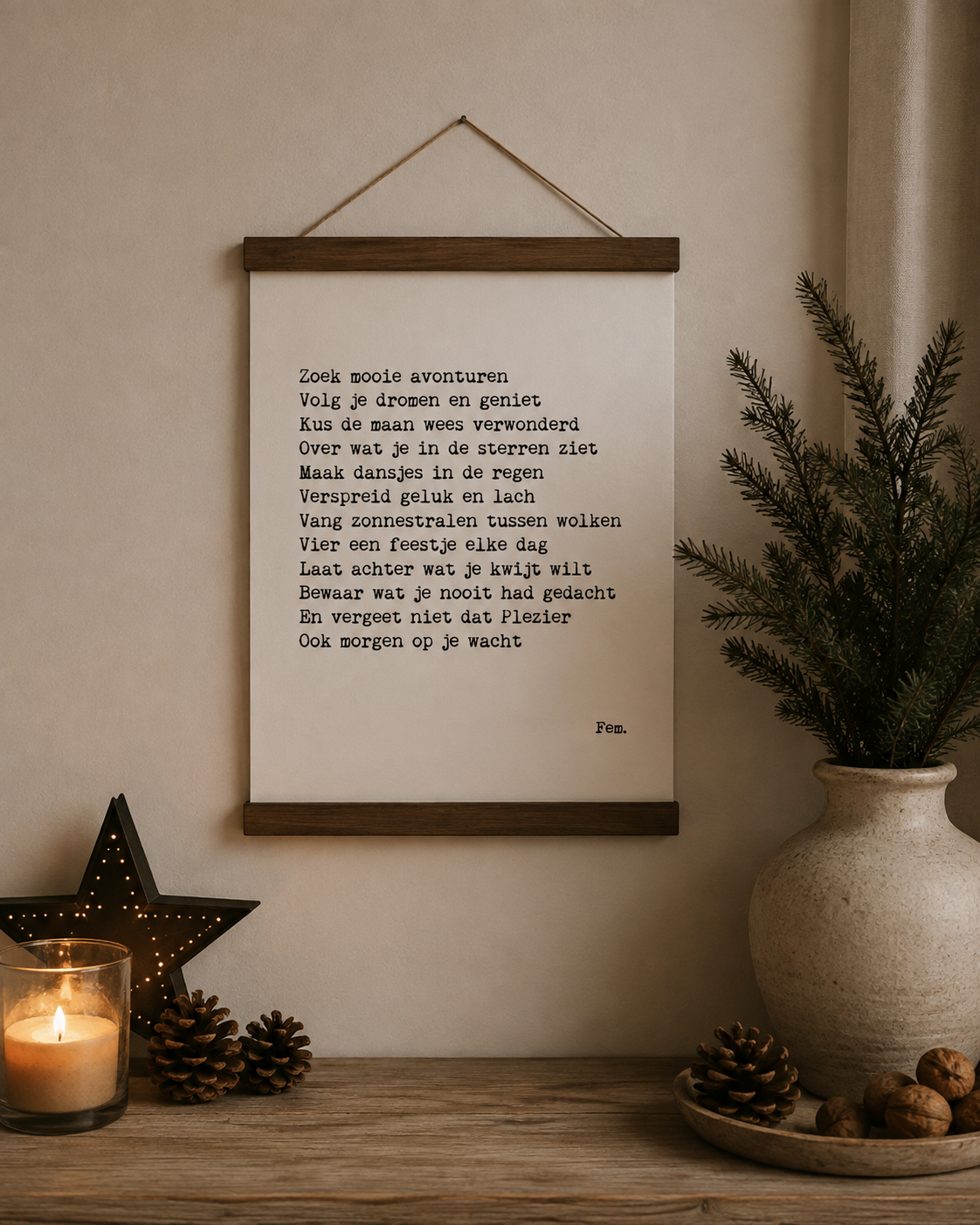 Poster A4 Plezier Op Je Wacht | Inspirerende Tekstposter