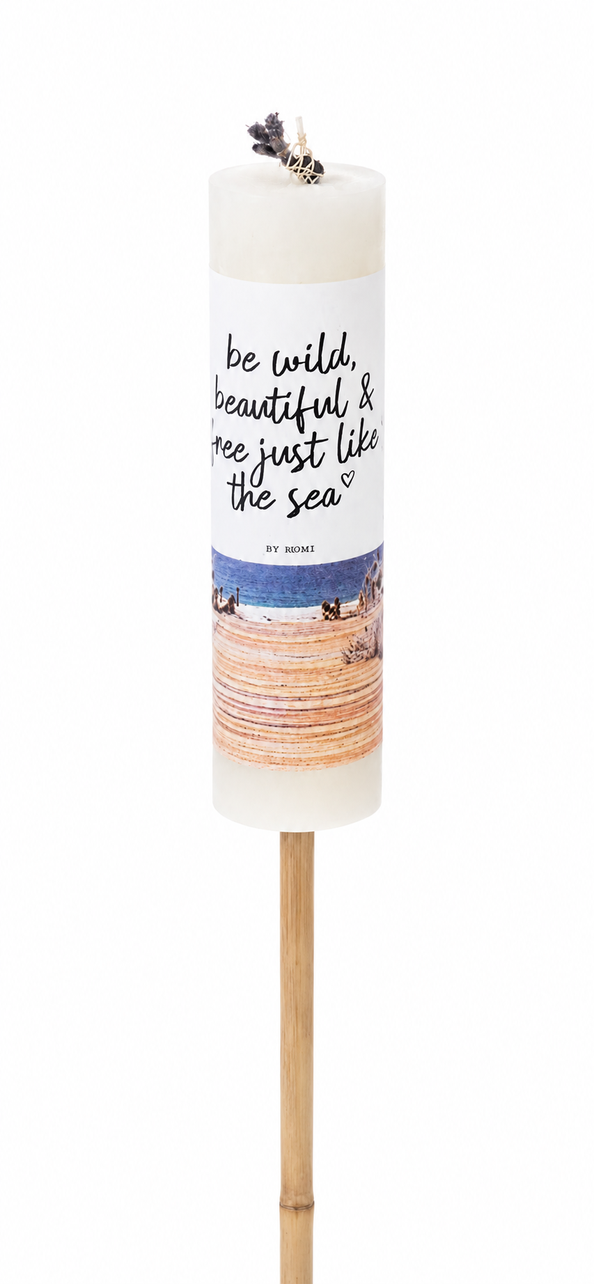 Tuinfakkel Be Wild, Beautiful & Free Just Like The Sea | Buitenkaars Op Bamboestok