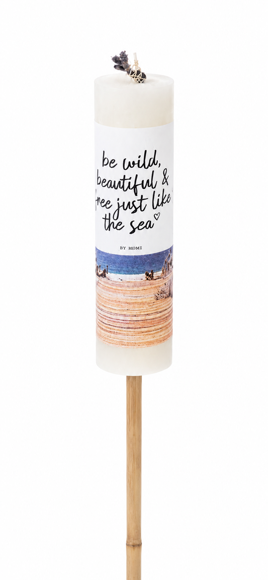 Tuinfakkel Be Wild, Beautiful & Free Just Like The Sea | Buitenkaars Op Bamboestok