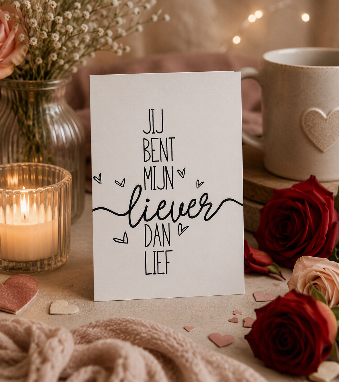 Kaart Jij Bent Mijn Liever Dan Lief | Liefdeskaart Met Betekenis