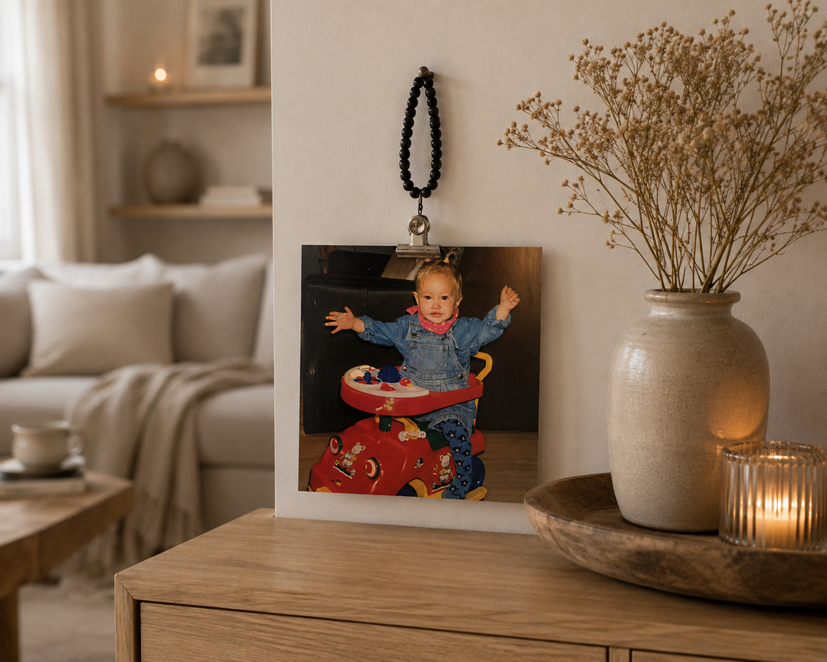 Kralenhanger 10 mm | Handgemaakte Kaarthanger Met Houten Kralen