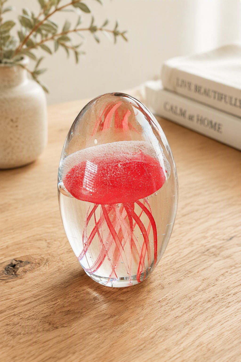 Kwal In Glas Rood | Glazen Decoratie