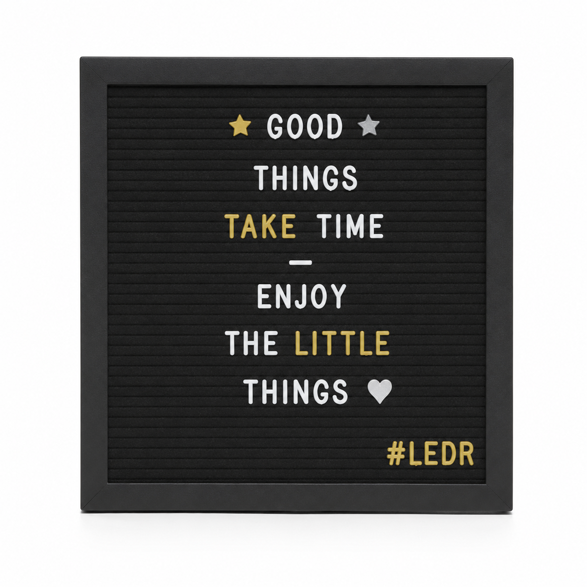 Letterbord Zwart 30 x 30 cm | Inclusief Letters, Cijfers & Symbolen