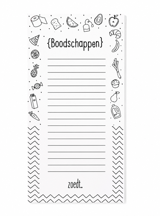 Notitieblok Boodschappen | Handig Boodschappenblok A5