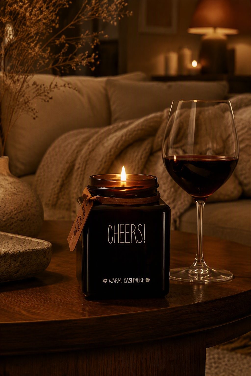 Sojakaars Cheers | Warm Cashmere Geurkaars