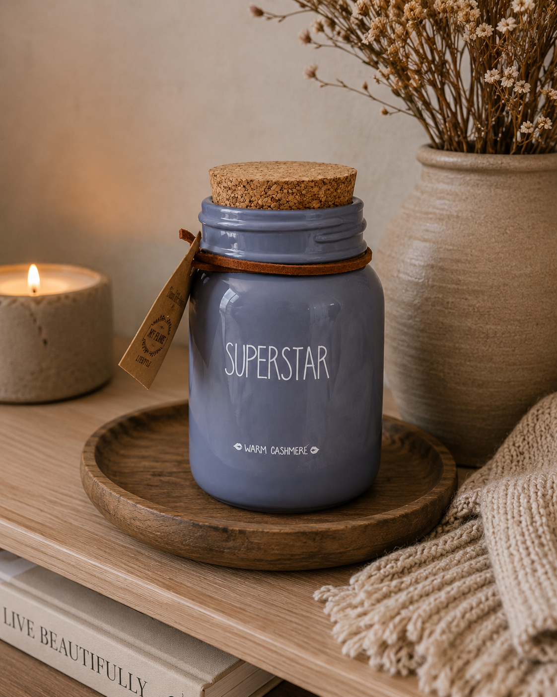Sojakaars Superstar | Warm Cashmere Geurkaars