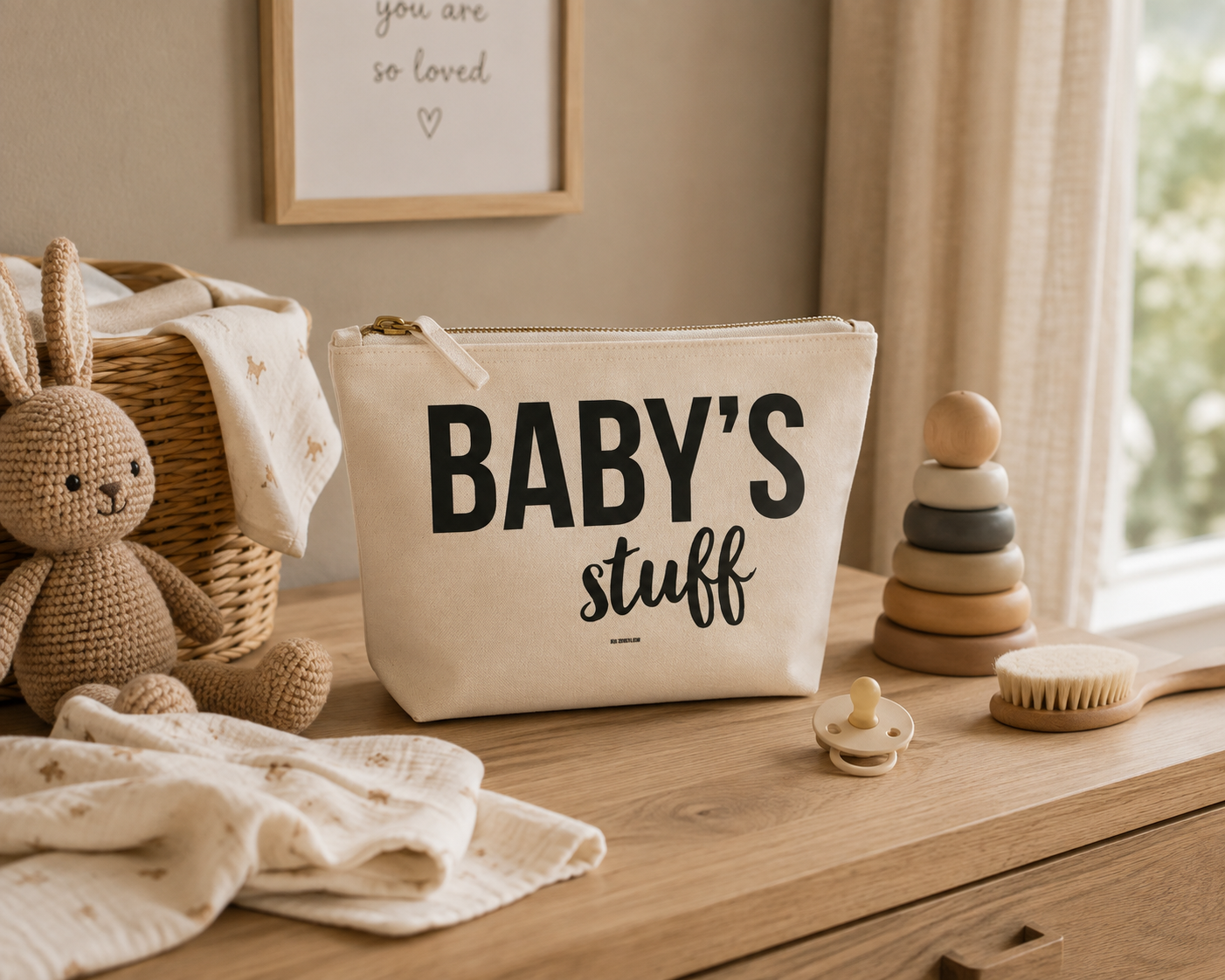 Toilettas Baby's Stuff | Katoenen Opbergtasje Voor Babyspulletjes