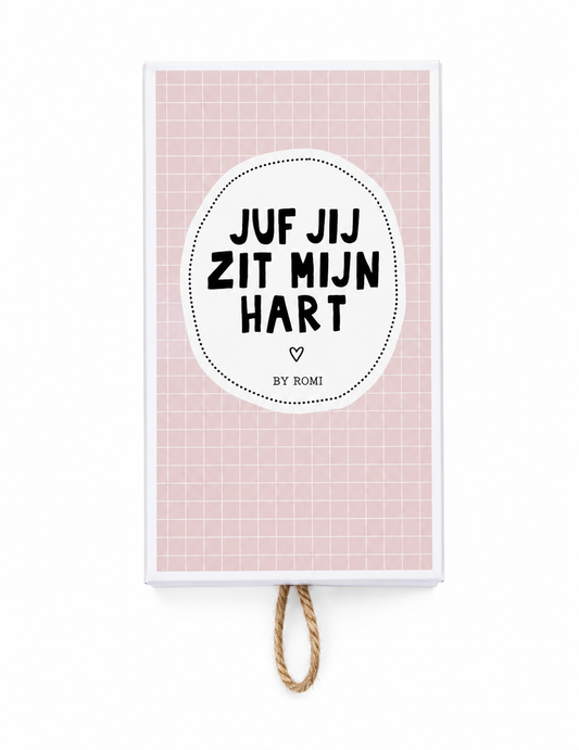 Wensdoosje Juf Jij Zit In Mijn Hart | Cadeautje Voor De Liefste Juf
