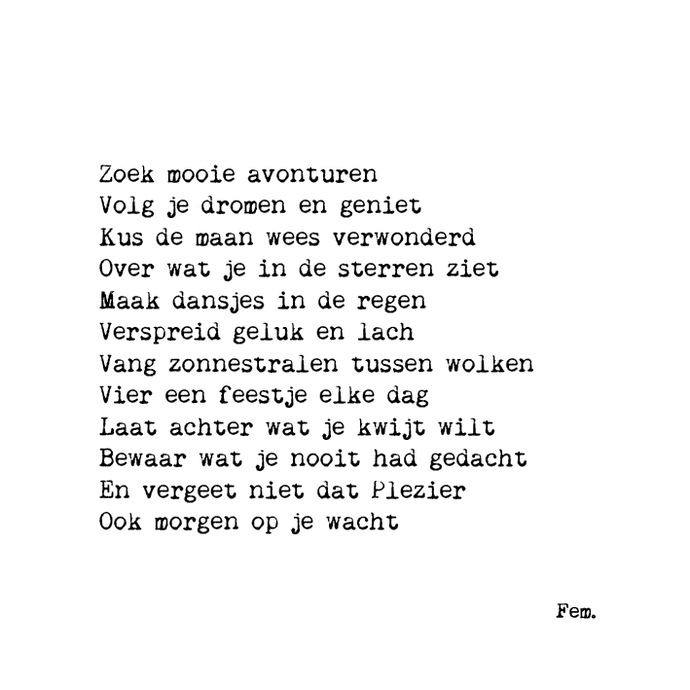 Poster A4 - Plezier op je wacht - Lounge&Lifestyle