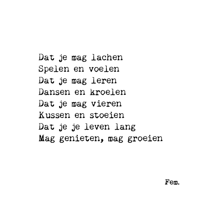 Poster A4 - Dat je mag lachen - Lounge&Lifestyle