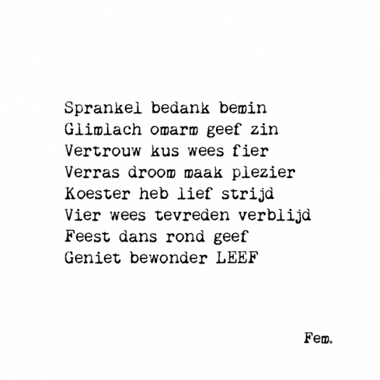 Sprankel bedank bemin - Lounge&Lifestyle