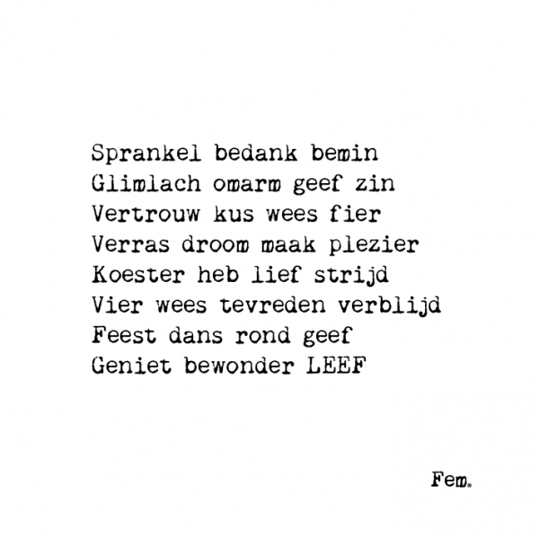 Sprankel bedank bemin - Lounge&Lifestyle