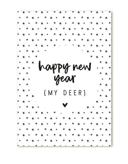 Cadeaukaartje Happy New Year | Mini Kaart Voor De Feestdagen