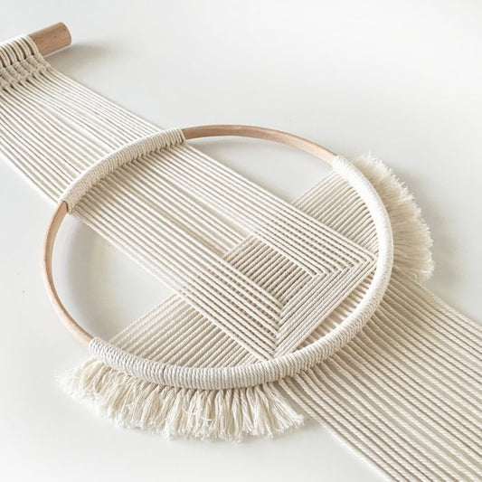 Geometrische wandhanger - Gebroken wit - Lounge&Lifestyle