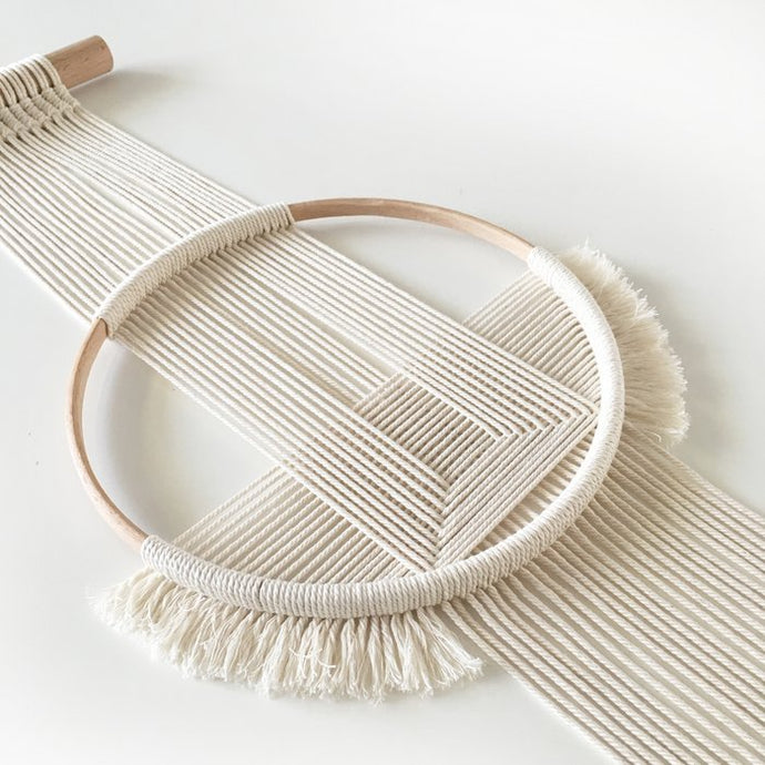 Geometrische wandhanger - Gebroken wit - Lounge&Lifestyle