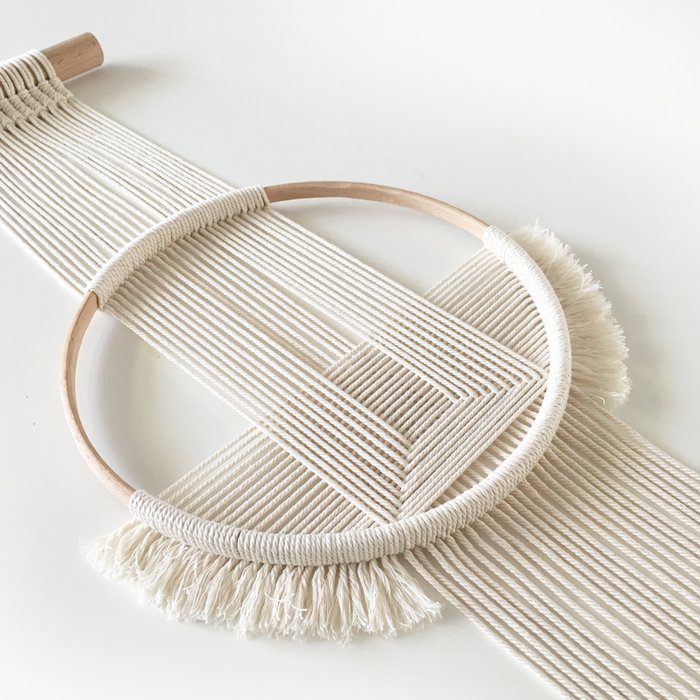 Geometrische wandhanger - Gebroken wit - Lounge&Lifestyle