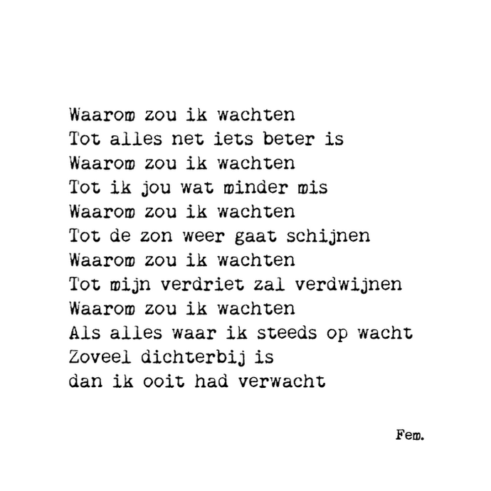 Waarom zou ik wachten - Lounge&Lifestyle