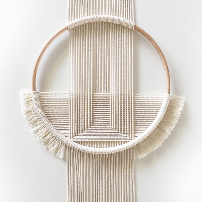 Geometrische wandhanger - Gebroken wit - Lounge&Lifestyle