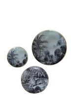Afbeelding in Gallery-weergave laden, Glazen (wand)borden - goud met palmbomen
