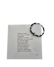 Afbeelding in Gallery-weergave laden, Kaart met armband zwart/wit
