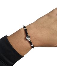 Afbeelding in Gallery-weergave laden, Kaart met armband zwart/wit
