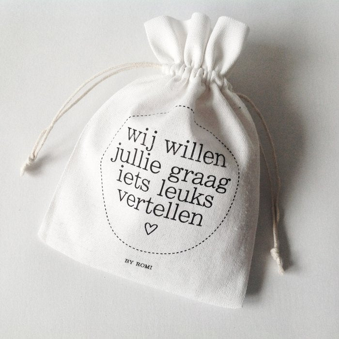 T-Shirt in zakje - "Wij zijn zwanger" - Lounge&Lifestyle