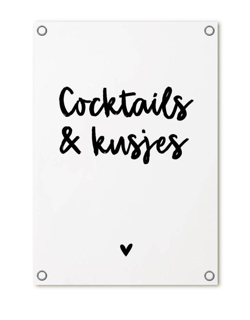 Tuinposter - Cocktails en kusjes - Lounge&Lifestyle