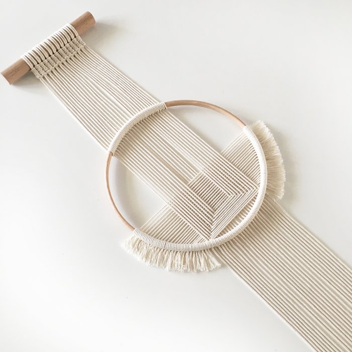 Geometrische wandhanger - Gebroken wit - Lounge&Lifestyle