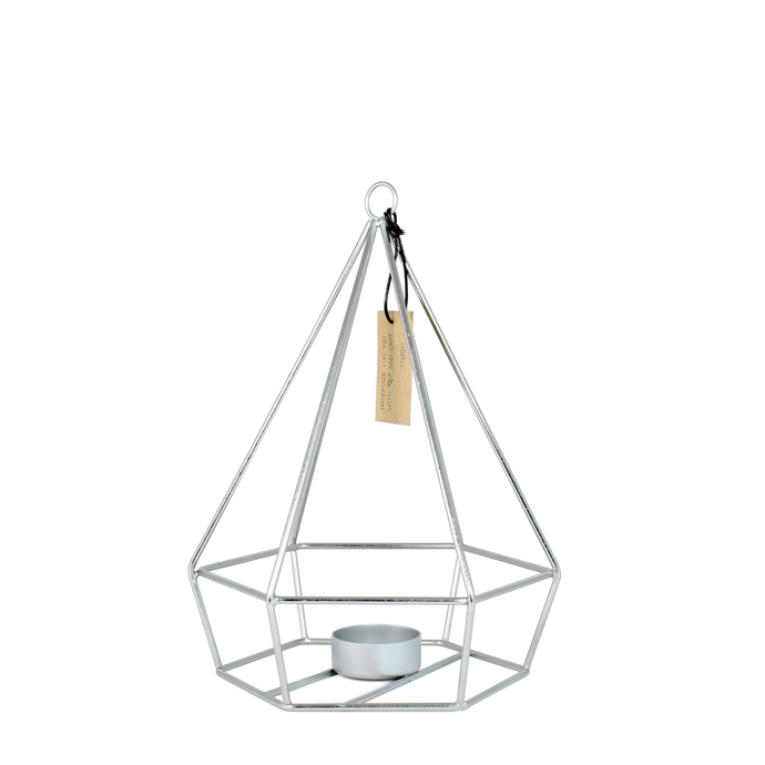 Kaarsenhouder diamand | 13 x 15 cm - Lounge&Lifestyle